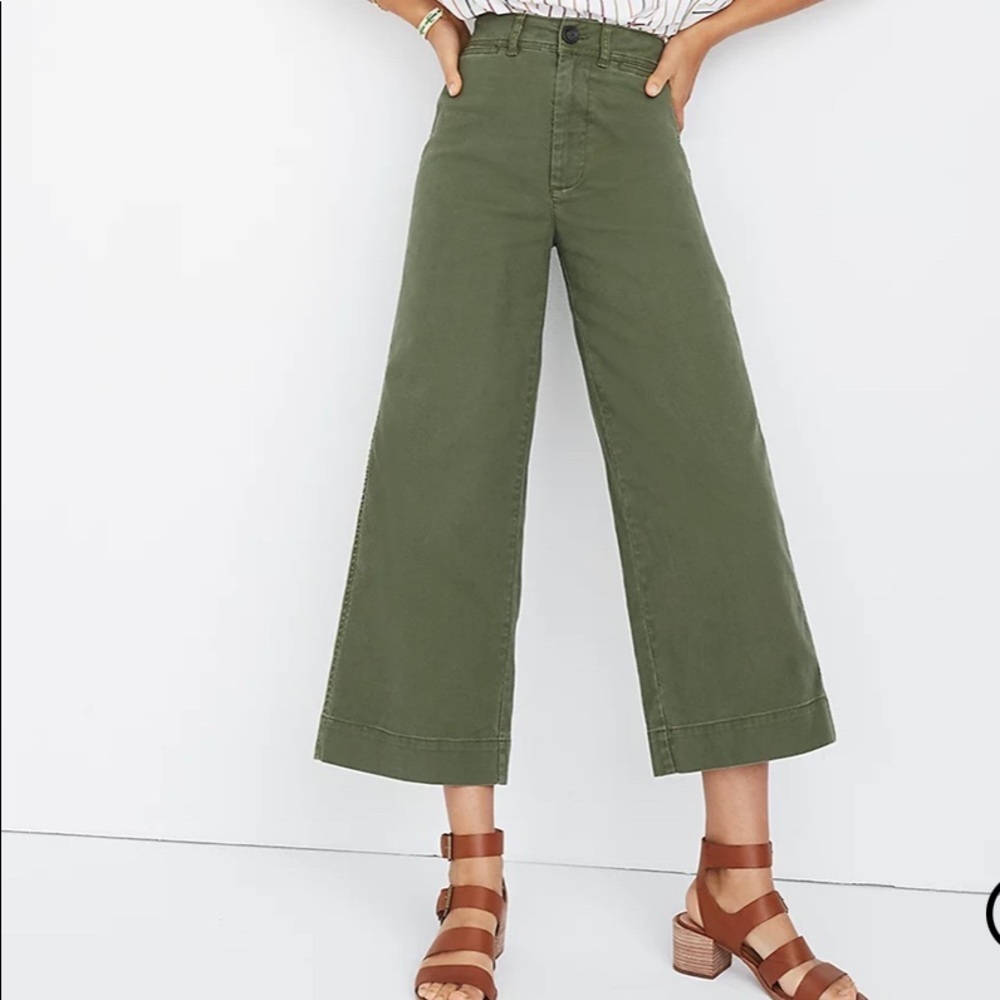 NWT Madewell Emmett Wide-Leg Crop Pants